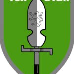 Wappen des ehemaligen Panzergrenadierbataillon 52 in Rotenburg a.d.F. "Ich dien". - Selbst nachgepixelt.